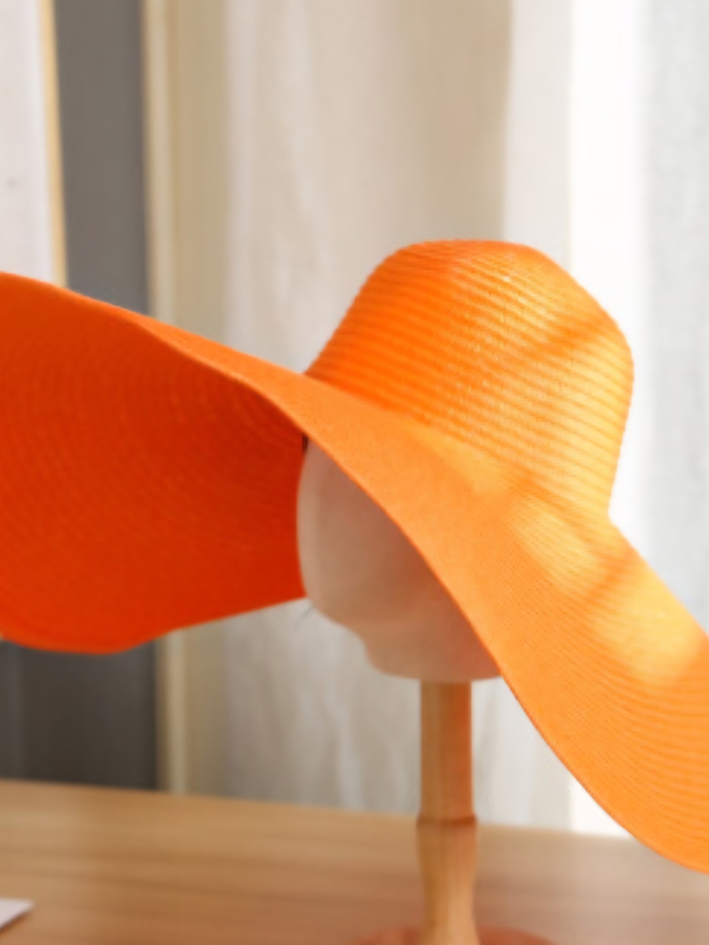 Wide Brim Orange Sun Hat